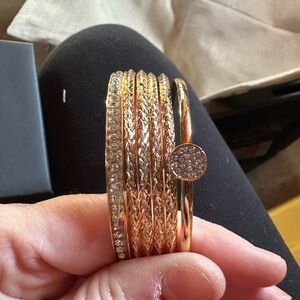 Chic Gold Bangle Bracelet Set